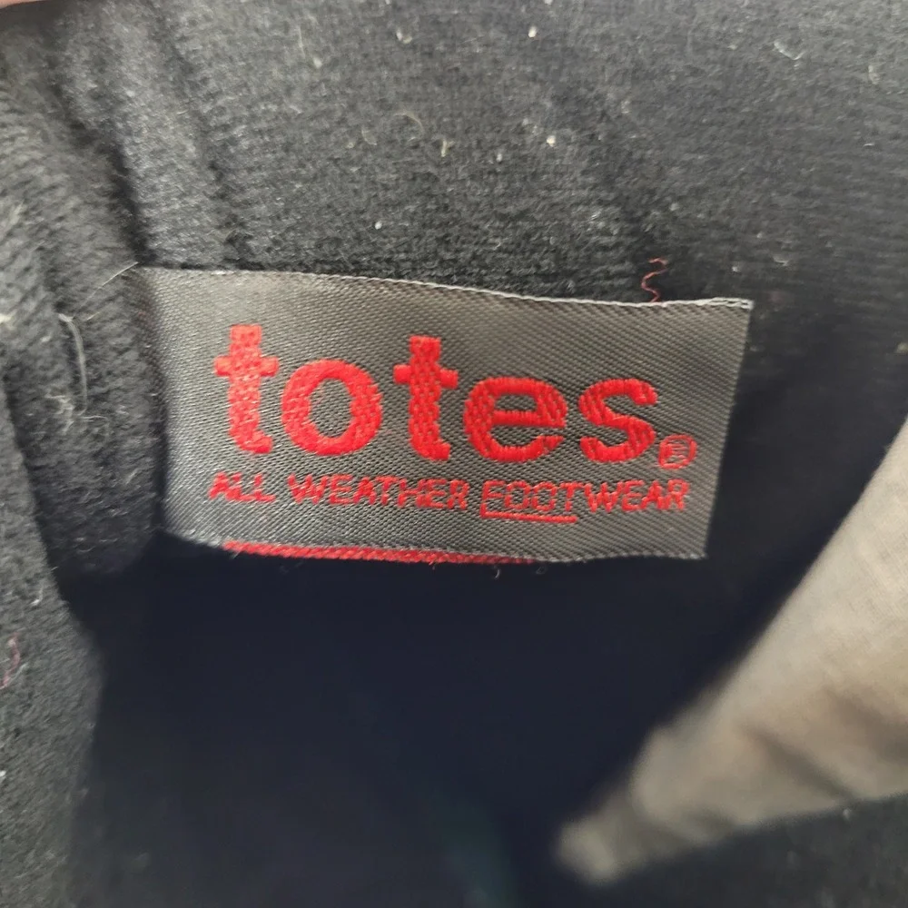 Totes Canterbury Black All Weather Boots Womens 7 Med Side Zip Winter Snow